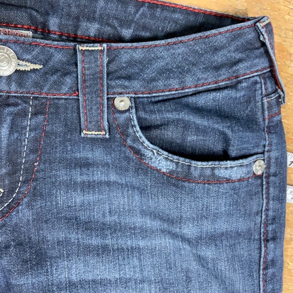 True Religion Bootcut Jeans Women’s Sz 29 Made in USA Dark Wash Flare Denim Y2K - Picture 5 of 12
